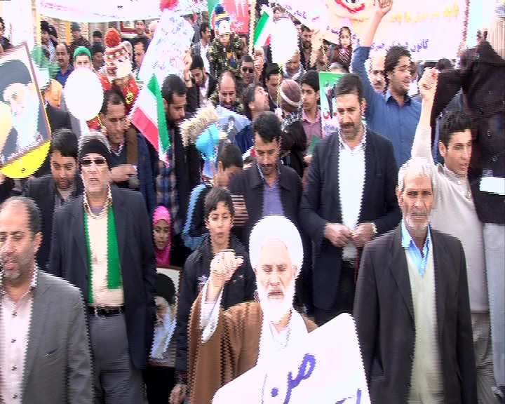 راهپیمایی 22 بهمن در بخش خضرآباد برگزار شد