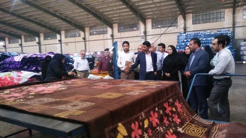 بازدید مدیریت اجتماعی تعاون ، کار و رفاه اجتماعی یزد از خط تولید شرکت لیلیان بافت