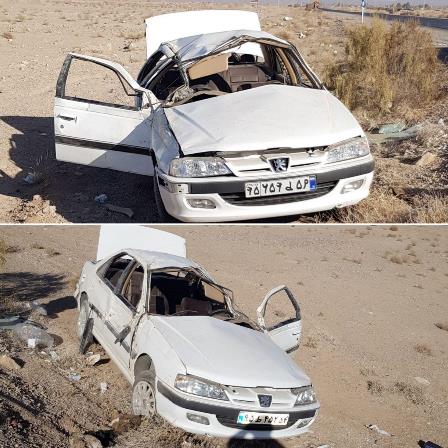 واژگونی خودرویی دیگر در جاده یزد خضرآباد کذاب