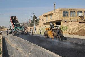 اتمام عملیات آسفالت باند اول بلوار سرداران شهید