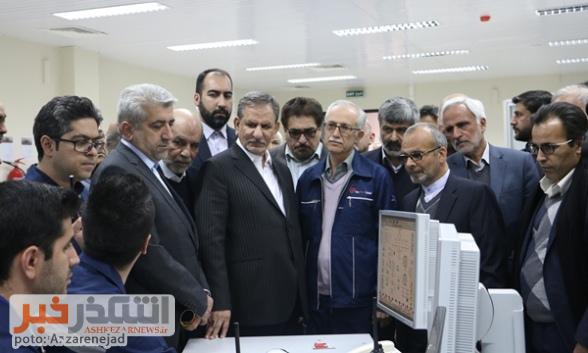 افتتاح بخش بخار سیکل ترکیبی تابان با حضور معاون اول رئیس جمهور