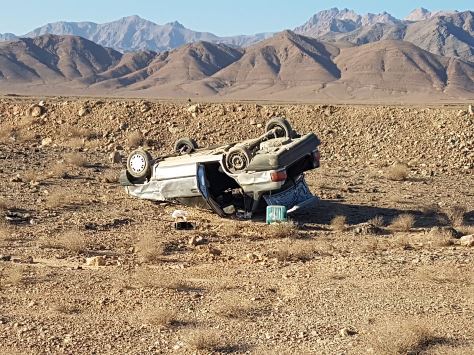 سریال ادامه دار واژگونی خودرو در جاده یزد خضرآباد