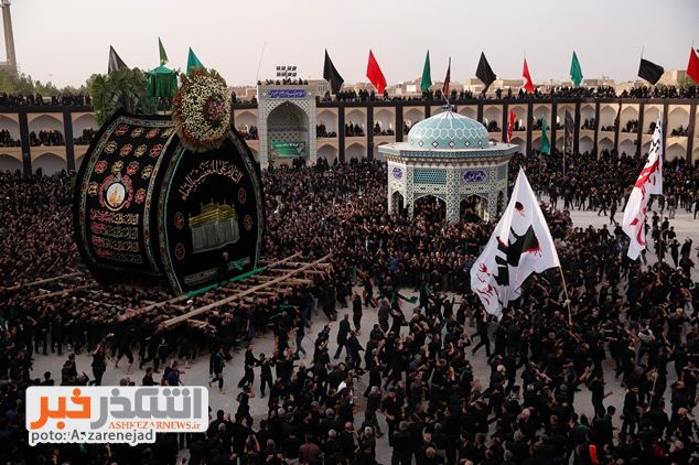 نخل برداری روز عاشورای اشکذر در قاب تصویر