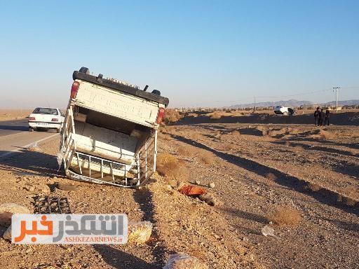 هر هفته یک تصادف در جاده یزد خضرآباد به کزآب رخ می دهد