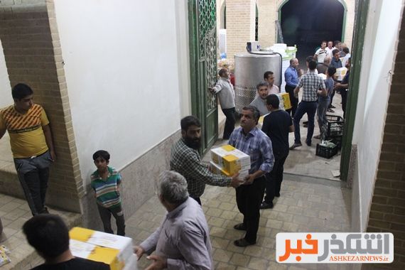 بارگیری اقلام موکب اشکذریها درکربلا