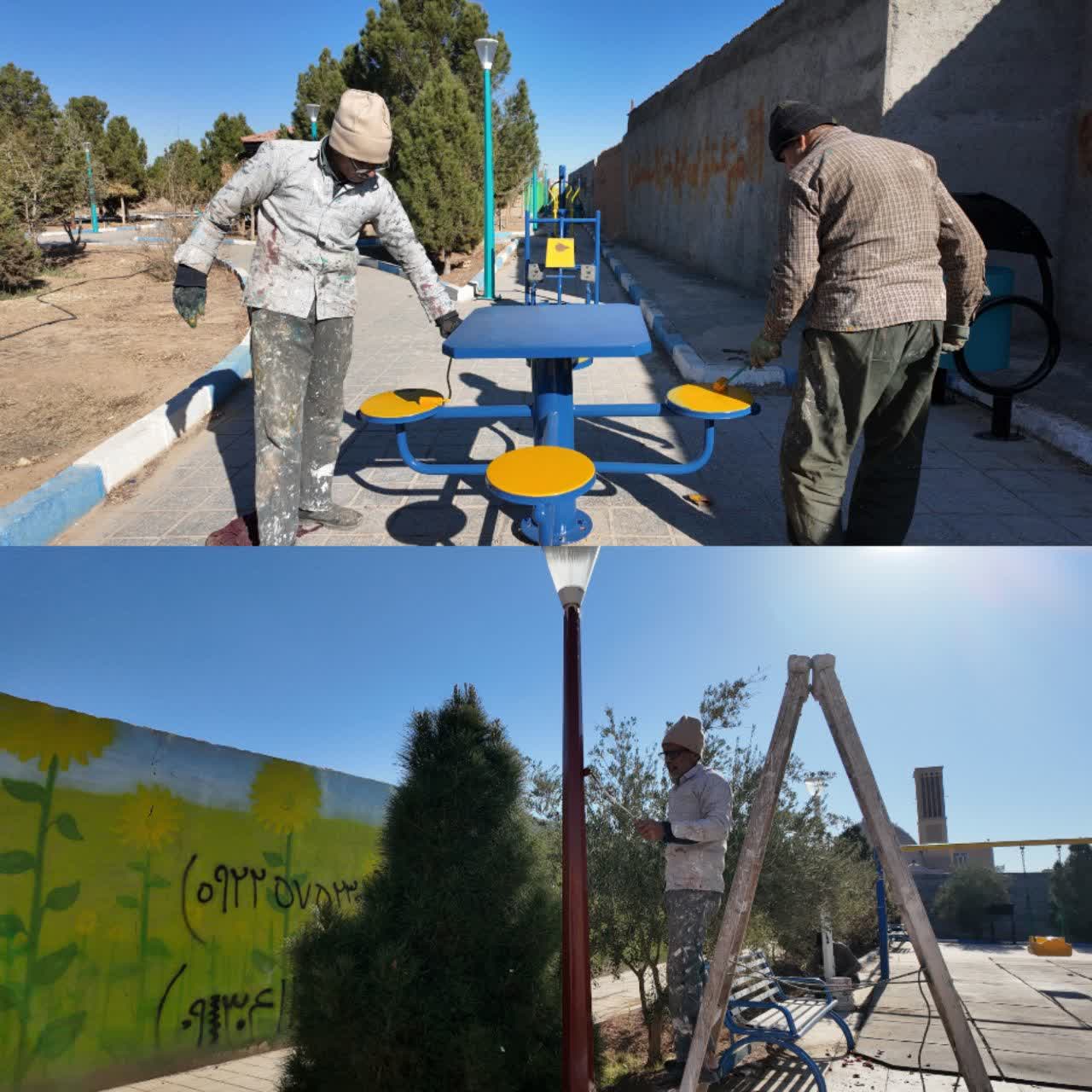 ساماندهی پارک شهدای فیروزآباد