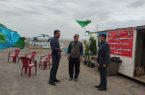  بازدید فرماندار شهرستان اشکذر از پست نوروزی شهید سردار محمدعلی الله‌دادی در جاده طبس