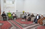 حضور پرچم متبرک حرم رضوی و خادمان آستان قدس در دفتر امام جمعه اشکذر