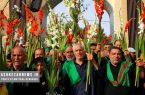 مراسم گل‌گذاری نخل در حسینیه سفید اشکذر برگزار شد