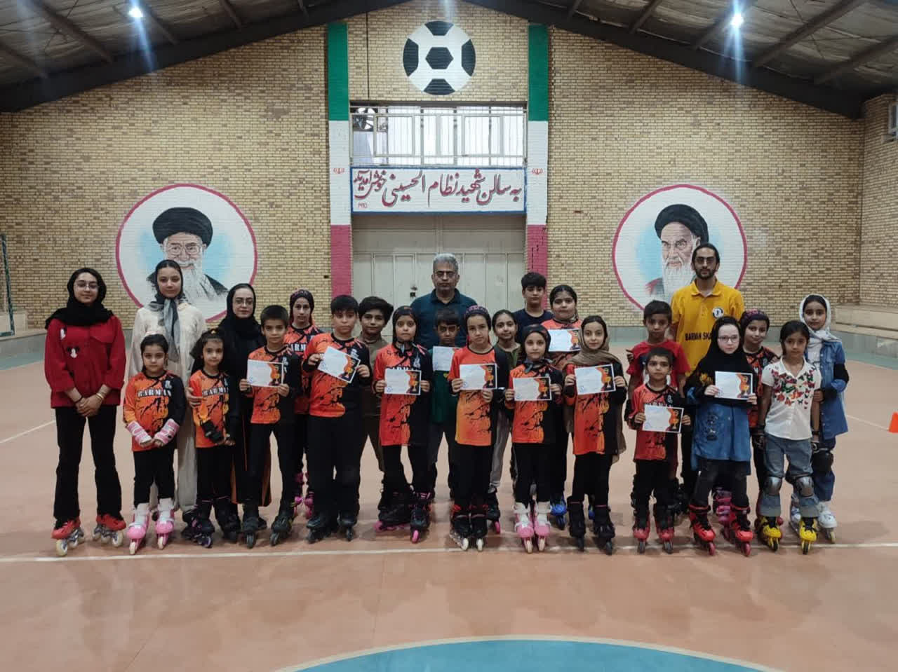 حضور پرشور ورزشکاران رستاق «بارمان اسکیت» در مسابقات استانی