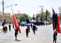 پیاده‌روی جاماندگان اربعین در شهرستان اشکذر برگزار شد