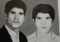 زنگ مهر و مقاومت در اشکذر با نقاشی هنرجوی هنرستان کار و دانش کوثر