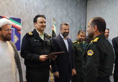 برگزاری مراسم تکریم و معارفه فرمانده نیروی انتظامی شهرستان اشکذر