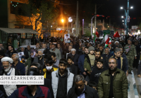 راهپیمایی مردم اشکذر در محکومیت رژیم صهیونیستی و آمریکا و سوگواری شهادت رهبر انقلاب